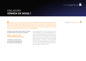 Einladung Können Sie noSQL?