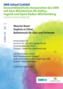 Maurice Ravel Daphnis et Chloé, Ballettmusik für Chor und Orchester