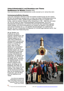 Unterrichtsstunde zum Buddhismus im Westen