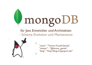 MongoDB für Java Entwickler und Architekten – Schema Evolution