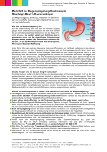 Merkblatt Gastroskopie