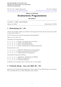 Übungsblatt 1 – JAVA - Erste Schritte - Web - Friedrich