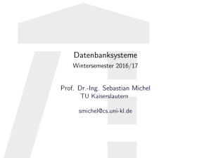 Datenbanksysteme - Wintersemester 2016/17