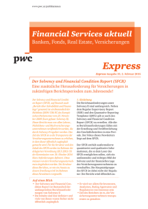 Der Solvency and Financial Condition Report (SFCR)