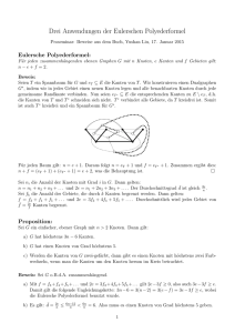 Drei Anwendungen der Eulerschen Polyederformel