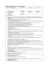 Modul: Grundlagen der Geowissenschaften I