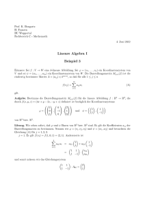 Lineare Algebra I Beispiel 3