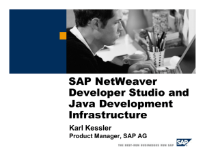 SAP NetWeaver Developer Studio and Java Development