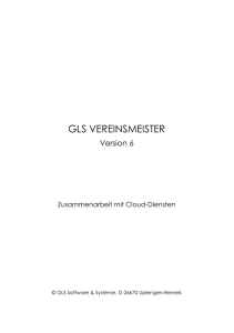 GLS Vereinsmeister V6 - Einrichtung einer Cloud