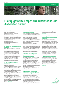 Häufig gestellte Fragen zur Tuberkulose und Antworten darauf