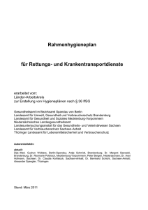 Rahmenhygieneplan für Rettungs