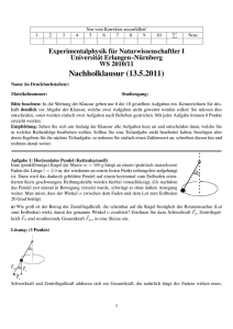 Nachholklausur - Lehrstuhl für Optik, Uni Erlangen