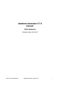 Databene Benerator Manual