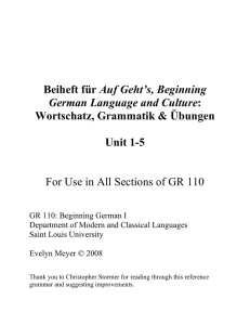 Beiheft für Auf Geht`s, Beginning German Language and Culture