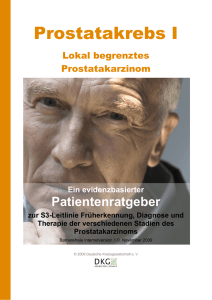 Patientenratgeber I zum lokal begrenztem - prostata