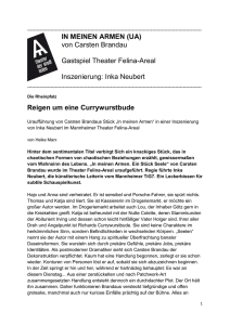 IN MEINEN ARMEN (UA) von Carsten Brandau Gastspiel Theater