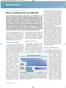 Neues zu Teriflunomid vom ENS 2012 Multiple - Neuro