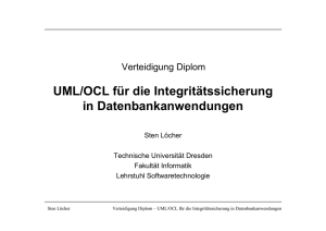 UML/OCL für die Integritätssicherung in Datenbankanwendungen