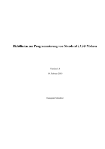 Richtlinien zur Programmierung von Standard SAS® Makros