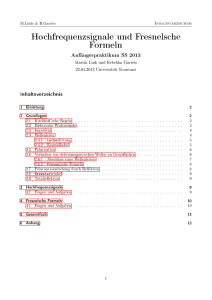 Hochfrequenzsignale und Fresnelsche Formeln