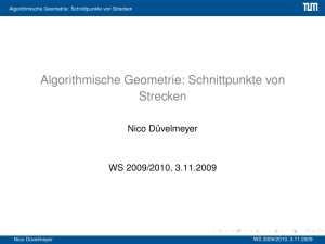 Algorithmische Geometrie: Schnittpunkte von Strecken