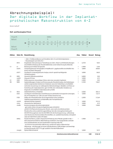 Abrechnungsbeispiel: Der digitale Workflow in der Implantat