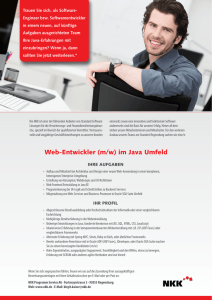 Web-Entwickler (m/w) im Java Umfeld