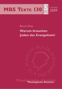 warum brauchen juden das evangelium?