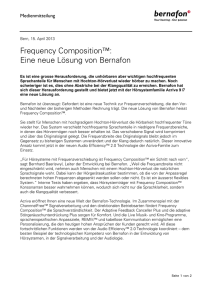 Frequency Composition™: Eine neue Lösung von Bernafon