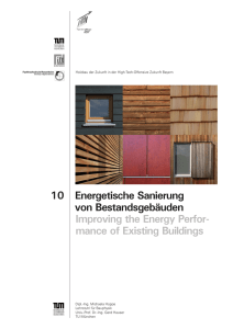 Energetische Sanierung von Bestandsgebäuden Improving the