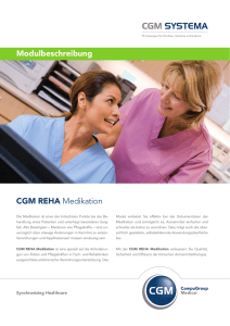 Modulbeschreibung CGM REHA Medikation