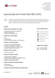 Querying Data with Transact-SQL (MOC 20761)
