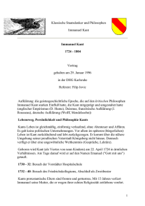 Immanuel Kant - Deutsche Hochschulgilde Westmark zu Karlsruhe