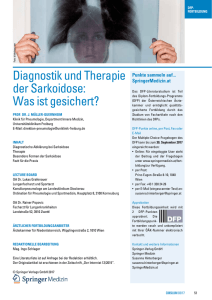 Diagnostik und Therapie der Sarkoidose: Was ist gesichert?