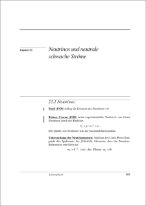 Neutrinos und neutrale schwache Ströme