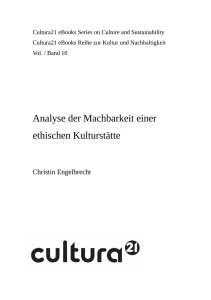 Analyse der Machbarkeit einer ethischen Kulturstätte