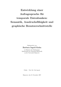 Entwicklung einer Anfragesprache für temporale Datenbanken
