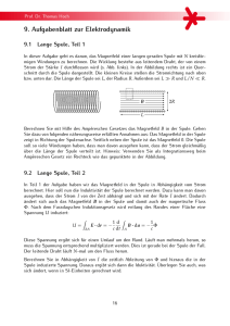 9. Aufgabenblatt zur Elektrodynamik