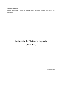 Ratingen in der Weimarer Republik (1918-1933)