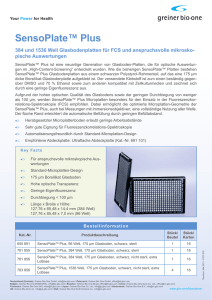 SensoPlate™Plus 384 und 1536 Well - Greiner Bio-One