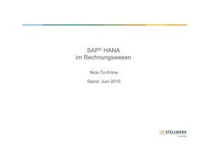 SAP® HANA im Rechnungswesen