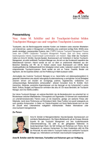 Pressemeldung Neu: Anne M. Schüller und ihr Touchpoint