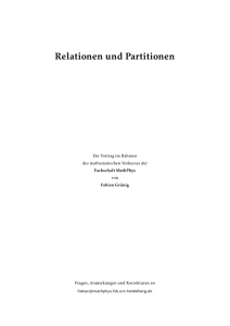 Relationen und Partitionen - Fachschaft MathPhys