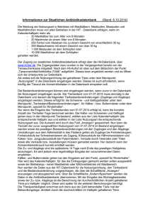 Informationen zur Staatlichen Antibiotikadatenbank (Stand: 6.10.2014)