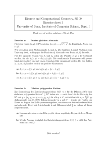 Discrete and Computational Geometry, SS 09 Exercise sheet 3