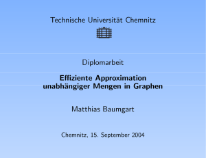 Folien PDF-Datei, 113 KB - Lehrstuhl für Effiziente Algorithmen