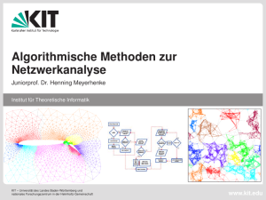 Algorithmische Methoden zur Netzwerkanalyse - Juniorprof. Dr