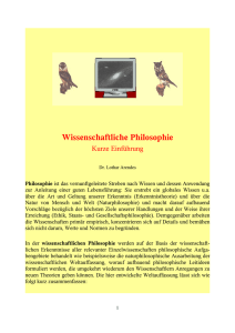 Wissenschaftliche Philosophie - Das Computer