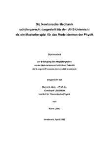 Newtonsche Mechanik - Universität Innsbruck