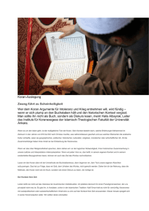 Koran-Auslegung Zwang führt zu Scheinheiligkeit Wer dem Koran